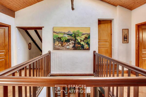 Maison authentique basque avec vue dominante sur les collines