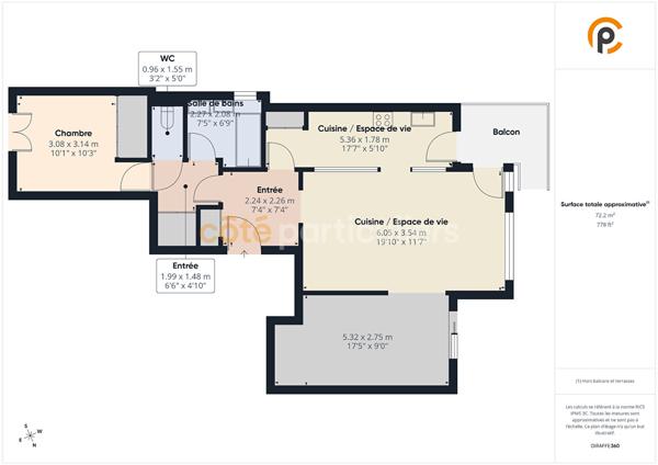 Vente
                Appartement71 m² - 3 Pièces -
                    CLAMART (92140)