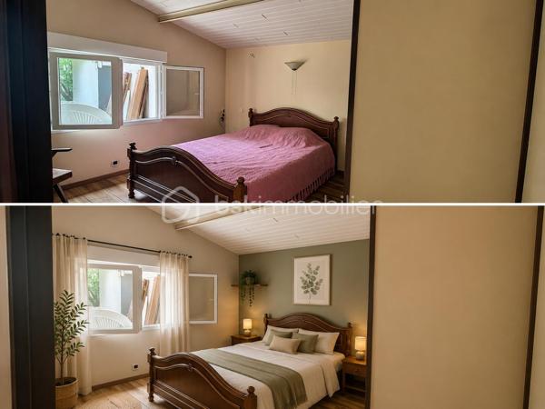 Située Route de Beaucaire à Nîmes, dans un renfoncement qui la préserve des nuisances de la circulation, cette maison traditionnelle de plain-pied d'environ 83 m² offre un cadre de vie agréable, à proximité immédiate des commerces, des écoles et de toutes les commodités.

Implantée sur un terrain arboré de 439 m², sans vis-à-vis, elle séduira les amateurs de rénovation souhaitant créer un intérieur à leur image.

La maison se compose de :

Une cuisine indépendante,
Un vaste salon-séjour lumineux,
Deux chambres,
Une salle de bains,
Un WC indépendant.

À l'extérieur, vous profiterez d'une agréable terrasse donnant sur un jardin verdoyant, d'un garage attenant aménagé, d'un abri de jardin ainsi que d'un forage, un véritable atout pour l'entretien des espaces extérieurs.

Côté équipements, la maison dispose de :

Menuiseries bois avec double vitrage,
Climatisation dans le séjour ainsi que dans une chambre.

Des travaux de rénovation sont à prévoir, permettant de moderniser les prestations et de révéler tout le potentiel de cette construction traditionnelle, reconnue pour sa solidité.

Son implantation en retrait de la route, son jardin arboré sans vis-à-vis, ses dépendances et sa proximité avec toutes les commodités en font une belle opportunité, que ce soit pour une résidence principale ou un investissement.

Une maison offrant de belles bases et un fort potentiel de valorisation après rénovation.

N'attendez plus pour venir la découvrir !
