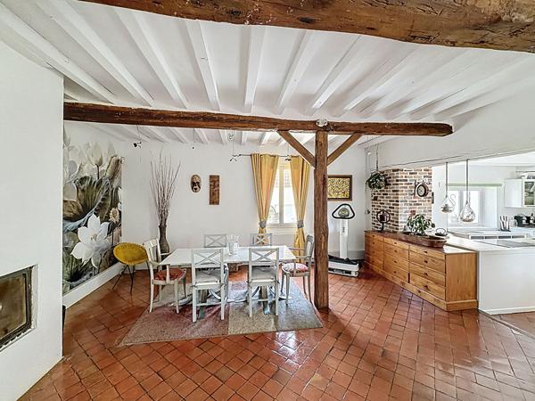 Demeure de charme située à Bassevelle - 260 m2 - pièce de vie de 100 m2 - 4 chambres - piscine couverte - garage et nombreux stationnements
