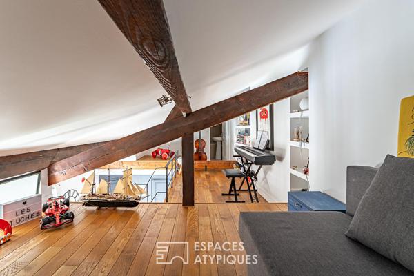 Duplex de charme au dernier étage, quartier Louise Michel / Anatole France