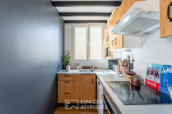 Duplex de charme au dernier étage, quartier Louise Michel / Anatole France