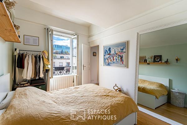 Duplex de charme au dernier étage, quartier Louise Michel / Anatole France