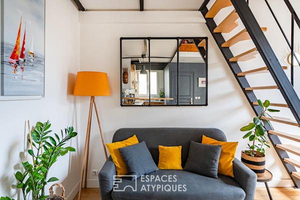 Duplex de charme au dernier étage, quartier Louise Michel / Anatole France