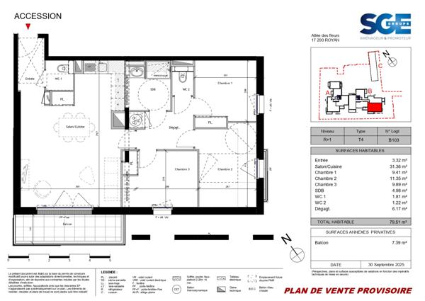 Appartement
                                                                                                                                                                                                                                                                                                                        4 pièce(s)                                                                                                                                                                                                          3 chambre(s)                                                                                                                                                                                                          79.51  m²