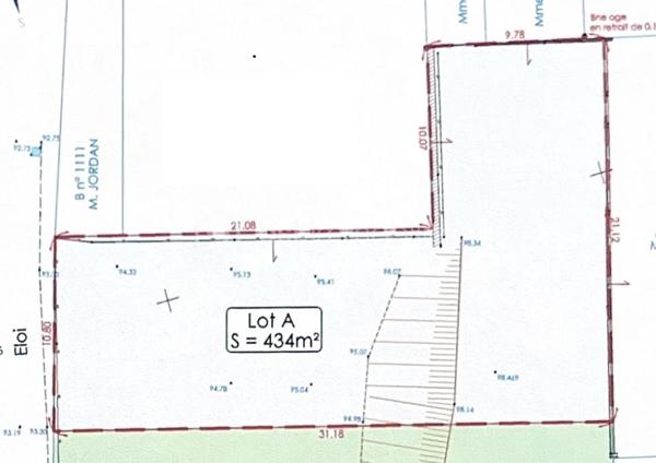 Terrain de 434 m²