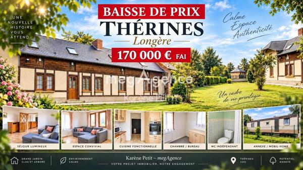 Maison à THERINES, 60380 - 6 pièces 113m²