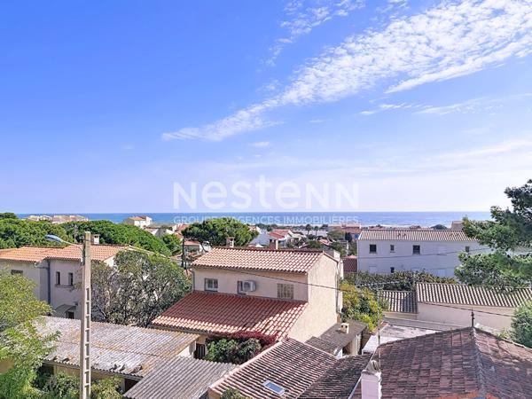 Charmant appartement 3 pièces de 37 m² avec belle vue mer panoramique & place de parking privative à Saint-Pierre-la-Mer