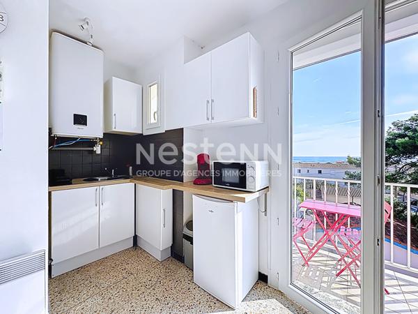 Charmant appartement 3 pièces de 37 m² avec belle vue mer panoramique & place de parking privative à Saint-Pierre-la-Mer
