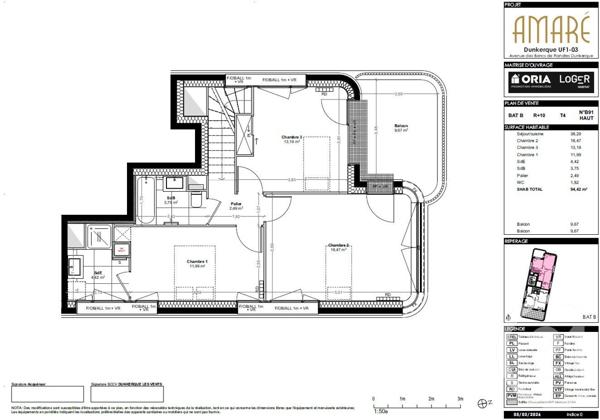 Appartement T4 à vendre  4 pièces - 94,42 m2 DUNKERQUE - 59