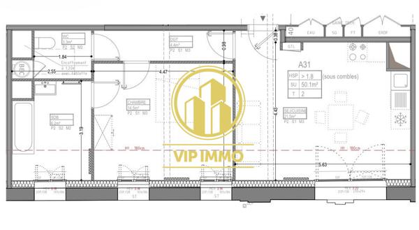ARRAS APPARTEMENT DE 50 M2 T2 FRAIS DE NOTAIRE REDUITS