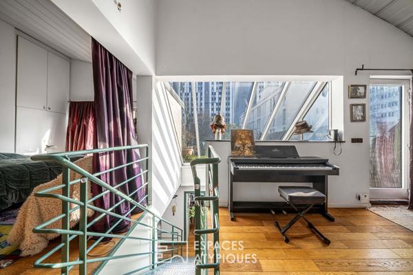 Maison au style industriel avec terrasse sur le toit à Maison Blanche