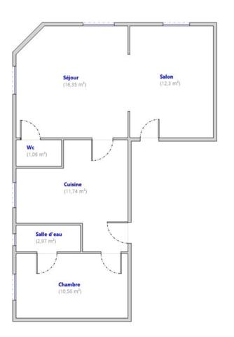 Appartement à vendre 2 pièces 55 m² Tours