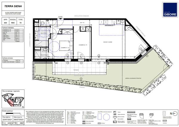 Appartement T4 à vendre NOYAL SUR VILAINE - 78 m² (réf : TERRASIENA-A03TEM)