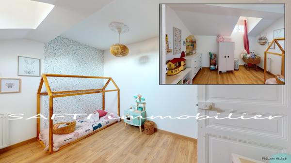 Demeure de 190 m2 habitables de 8 pièces, 5 chambres + cave sur un terrain clos de 1000 m2 sans vis-à-vis.