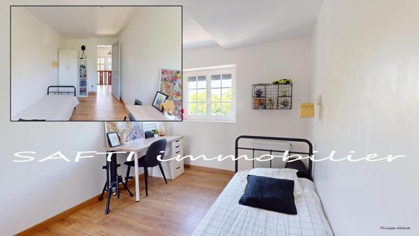 Demeure de 190 m2 habitables de 8 pièces, 5 chambres + cave sur un terrain clos de 1000 m2 sans vis-à-vis.