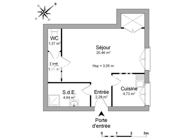 Location Studio 35.34 m² - 25 RUE DE LA VIERGE Nimes 30000