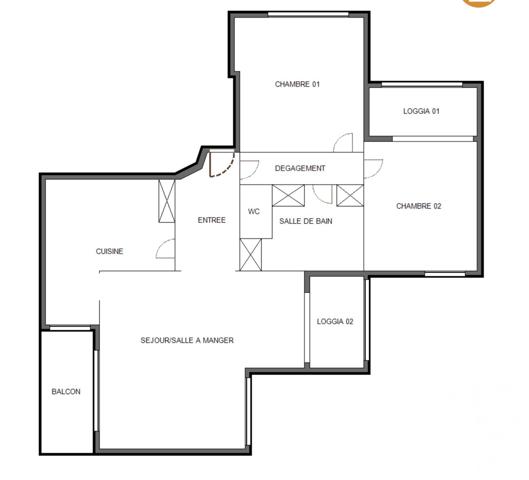 Appartement 3 pièces de 79 m² à Le Pecq (78230)