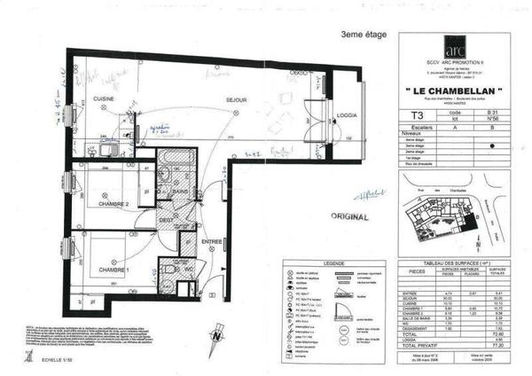 Appartement 3 pièces - 44000 Nantes -  Dalby