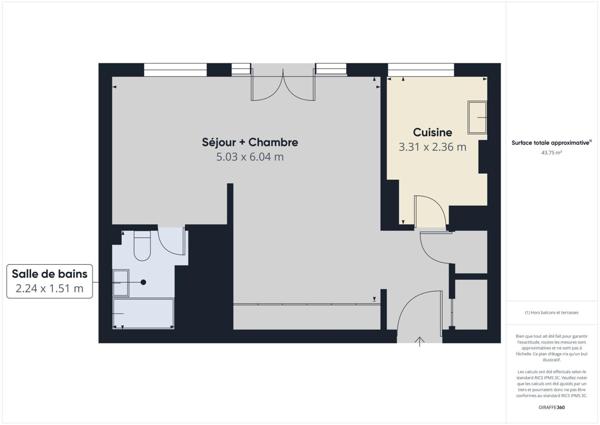 SAINT-CLOUD - Val d’Or appartement 2 pièces 44m2 A Rénover