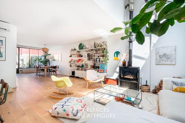 Loft en duplex avec verrière et terrasse