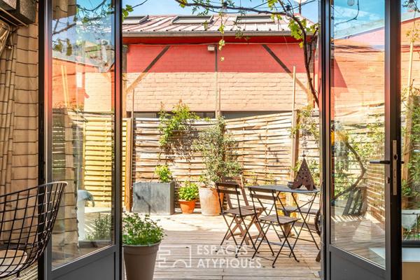 Loft en duplex avec verrière et terrasse