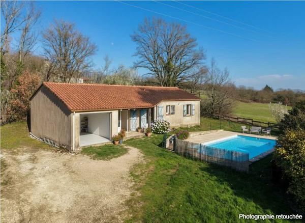 Maison contemporaine - Cazals Charmante maison de plain-pied avec piscine et vue campagne près de Cazals
