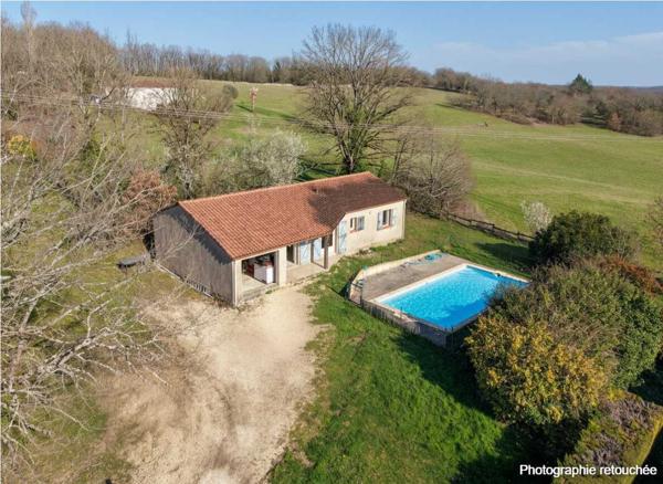 Maison contemporaine - Cazals Charmante maison de plain-pied avec piscine et vue campagne près de Cazals