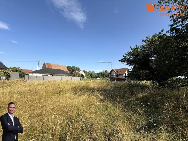 Superbe terrain constructible de 10,93 ares, libre de constructeur et hors lotissement !