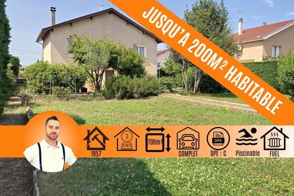 À vendre - Maison ancienne, 4 pièces située à Meyzieu (69330)