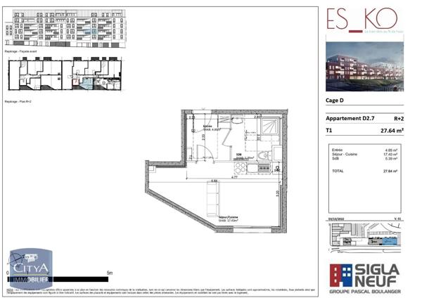 Appartement à louer 1 pièce 27.64m² Valenciennes (59300)