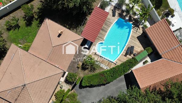 Superbe maison au calme sur belle parcelle avec piscine, garage, ateliers et dépendance T2