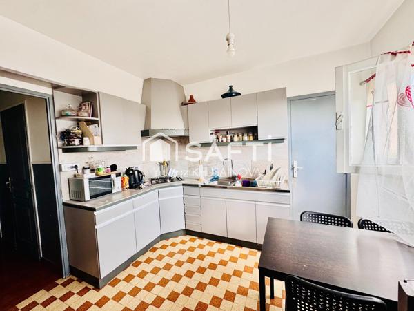 APPARTEMENT T4 TRAVERSANT AU CALME + LE GARAGE + LA CAVE