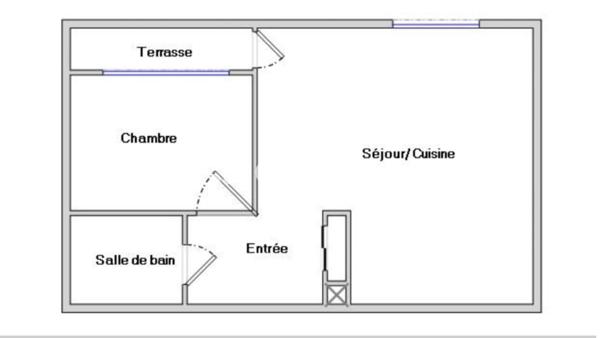 Appartement 2 pièces - 54 m² Exclusivité efficity