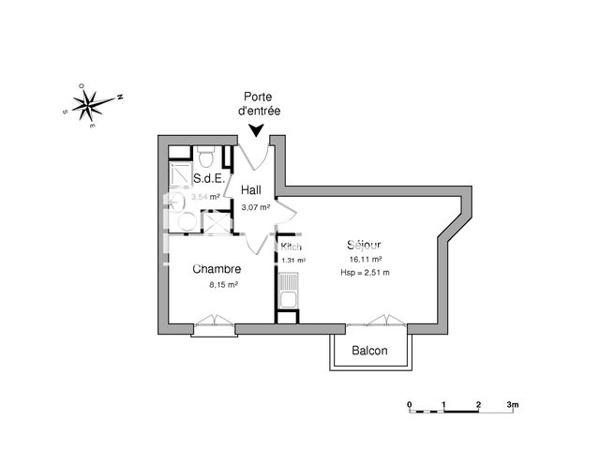 Location Appartement 2 pièces 32.18 m² - LES PLEIADES Orleans 45100