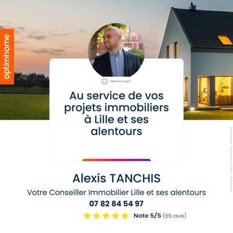 Linselles – Appartement T2 Lumineux / Dernier étage avec Garage & Cave