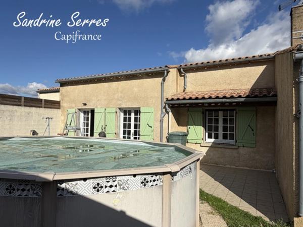 Maison plain-pied 114 m2 environ - 4 chambres - terrain 575 m2 - proche Limoux