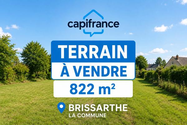 Terrain à vendre  BRISSARTHE (49) 820 M²