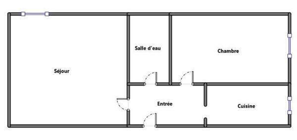 Marais Saint-Paul : 2 pièces de 37 m² au calme sur cour pavée et arborée, ascenseur et cave