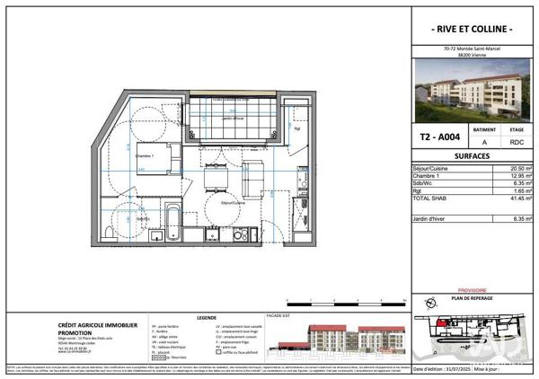 Appartement à vendre 2 pièces 41 m² Vienne