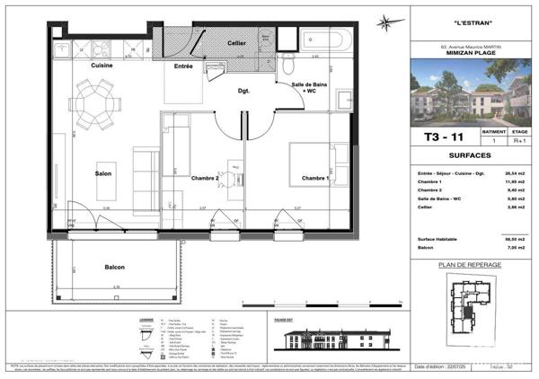 Appartement à vendre 3 pièces 57 m² Mimizan