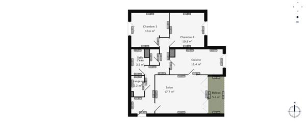 Appartement Angers 3 pièces 68 m2 avec terrasse Orgemont