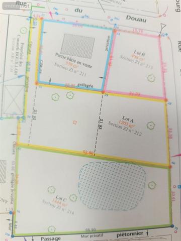 Terrain à Batir à vendre à Villaines-sous-Malicorne dans la Sarthe (72270), ref : 240   
la fleche