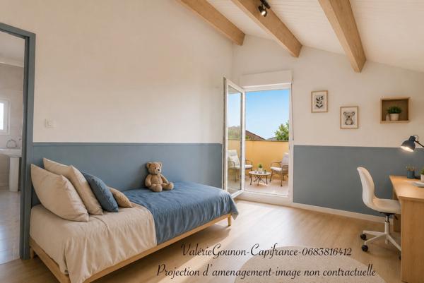 Maison à vendre 5 pièces JUVIGNAC (34),4 Chambres,130 m2, Terrain 645m2, Jardin,Sous-Sol total-Garage double-Piscine