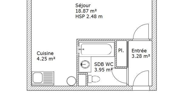 Location Studio 30.35 m² - Livry-gargan 93190