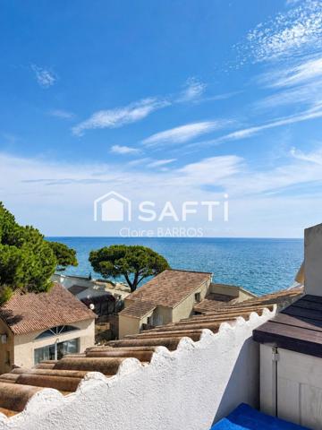 T2 avec vue mer et montagne, piscine, plage privée