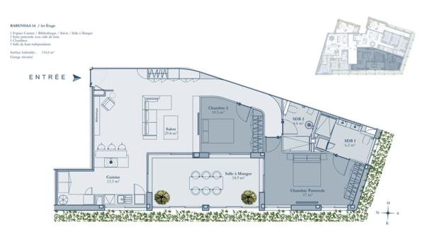 Appartement atypique avec terrasse et commerces à pied