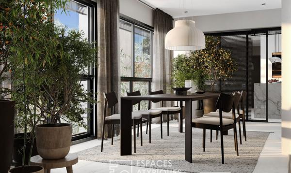 Appartement atypique avec terrasse et commerces à pied