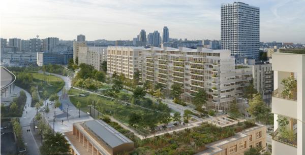 appartement T2 neuf à vendre PARIS 18e, surface habitable 34.50 m2 + balconnet 1.40 m2.