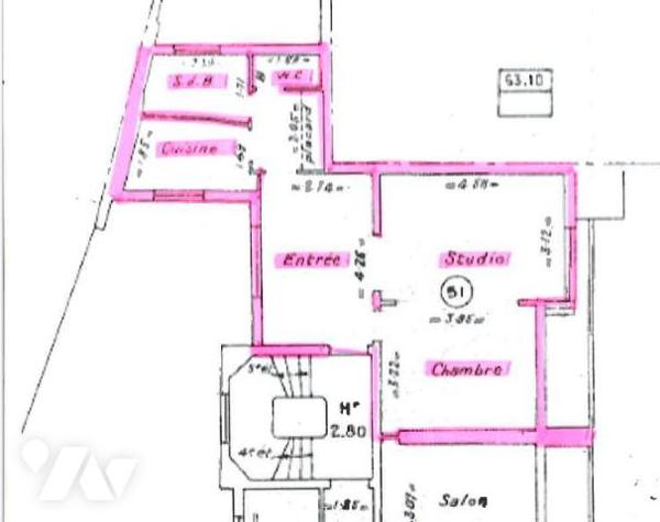 NEUILLY SUR SEINE - AVENUE ACHILLE PERETTI - 2/3 PIECES. 52 m². 6ème étage. Vue dégagée.